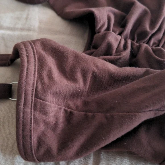 Elegant Brown Ruched Bralette - Picture 9 of 13